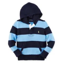 【新品・訳あり】ラルフローレン ラガーフード付きセーター 12M/80　#42