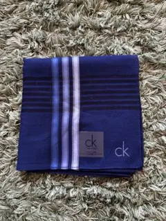 ck （カルバンクライン）ネイビー ストライプ ハンカチ