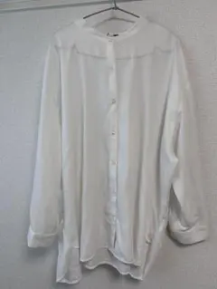 ホワイト ポリエステル シャツ Lサイズ