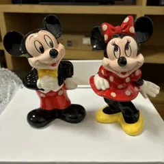 ミッキー&ミニーのセラミックドール