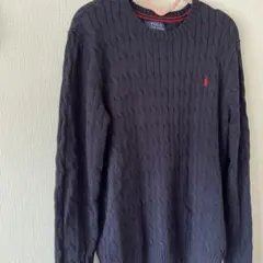 Polo Ralph Lauren ケーブルニットセーター ネイビー大人可美品