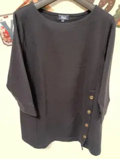 PART2 紺 L ボタン付き チュニック
