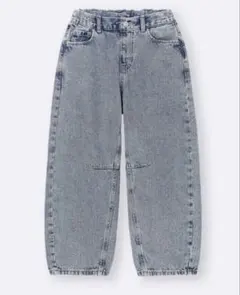GUキッズバレルレッグジーンズ130cm
