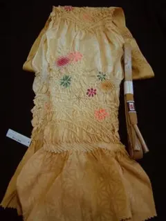 新品 訪問着・小紋用 お洒落な 絞りの帯揚・帯〆セット（正絹）＜Bｓ1570＞