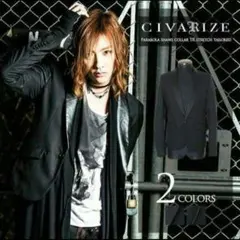 00s CIVARIZE 変形コーティング ライダース 七分袖 テーラードJKT