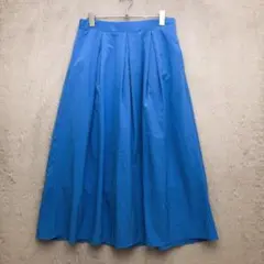 grove♡レディース ロングフレアスカート ブルー L