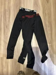 PUMA ブラック インナータイツ 140 2枚