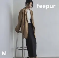 お値下げ‼️feepur フェピュール　ライトツイードダブルオーバージャケット