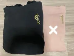 Romansual 刺繍入りフード付きパーカー　ブラック