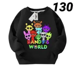 キッズトレーナー キャラクター スプランキー Sprunki黒 ブラック 130