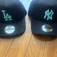 と*め様 海外！２点セットLA ニューエラ キャップ ドジャース ティファニーブ