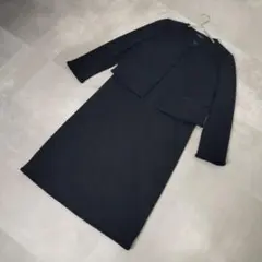 Theory セットアップ ノーカラージャケット ツイード ワンピースブラック