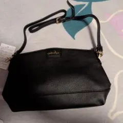 LIZDAYS黒い合成皮革ショルダーバッグ