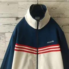 状態◎超希少☆西ドイツ アディダス 刺繍ロゴ トラックジャケット デサント M