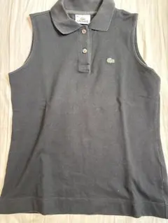 LACOSTE ノースリーブ ポロシャツ ブラック 38
