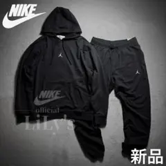 【ＸＬサイズ】ジョーダン上下セットアップ　ブラック　黒　パーカー　新品未使用