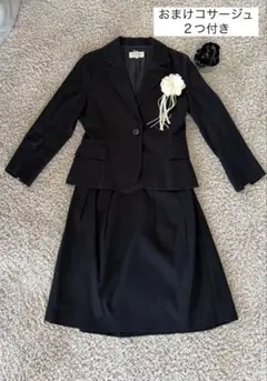 バラ売り可　古着　セレモニースーツ　ジャケット38 スカート36 コサージュ付き