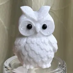 アラバスター 漢白玉 ふくろうの置物 天然石