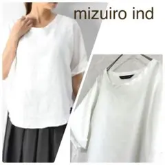 mizuiro ind コットンリネン クルーネック プルオーバーブラウスのサムネイル