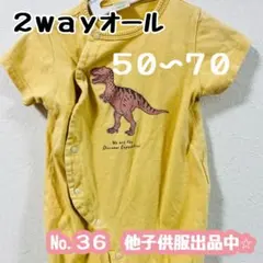 恐竜プリント ツーウェイオール 50〜70