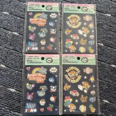 エンジェルブルー デイジーラバーズ デニムファブリックステッカー 4個セット