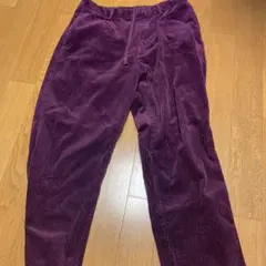GU パープル コーデュロイ イージーパンツ