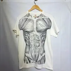CCXY アート Tシャツ 90s 両面 アナトミカルチャート 筋肉 解剖図 白 