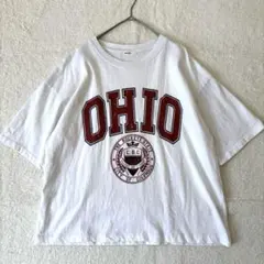 niko and... ニコアンド　OHIO カレッジロゴ Tシャツ ホワイトのサムネイル