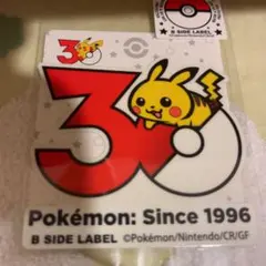 ポケモン ステッカー ピカチュウ30周年 B-SIDE LABEL