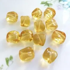 フランス ヴィンテージ ガラス ビーズ セット イエロー