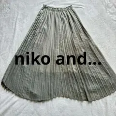 ニコアンド niko and… スカート 裾変形ロングプリーツスカート ロングのサムネイル