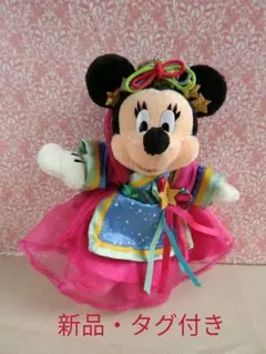 お値下げ！〈新品・未使用〉ディズニー☆七夕☆織姫ミニーちゃん ぬいぐるみバッジ
