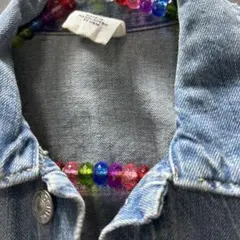 デニムジャケット ライトブルー フロントポケット付き