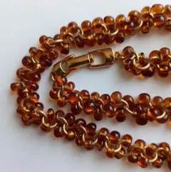 琥珀ネックレス デザインネックレス