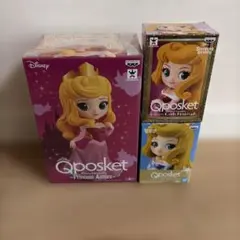 Qposket ディズニー 眠れる森の美女 オーロラ姫 フィギュア 3種セット
