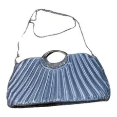 ✨パーティバッグ クラッチバッグ ショルダーチェーン付き　シルバー　【上品】