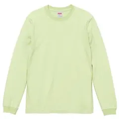 【SALE】新色ピスタチオ XL★コットン ロングスリーブ Tシャツ★リブ袖