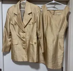 80年代ファッション セットアップ スーツ ワンピース ジャケット ゴールド♡♡