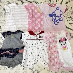 ロンパース　50-70cm 6点セット　まとめ売り　女の子　ベビー