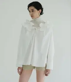 CLANE⭐︎RUFFLE NECK BLOUSE - メルカリ