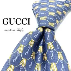 ★【大特価】 GUCCI 小紋柄 ネクタイ ネイビー オシャレ 汚れあり