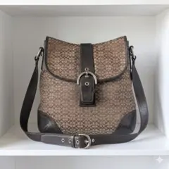 COACH コーチ ミニシグネチャー ショルダーバッグ ブラウン 6376