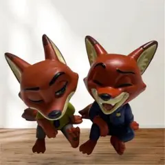 ズートピア　ニック・ワイルド　2体セット　肩ズン　HAHAHA ガチャ