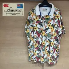 Canterbury フラワープリント ポロシャツ アロハシャツのサムネイル