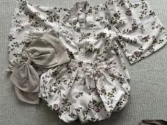 浴衣セット【上着＋かぼちゃパンツ＋帯】3点セット