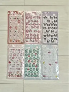 サンリオ　ぷくぷくシール　ボンボンドロップシール風　６枚セット