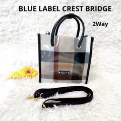 2Way✨BLUE LABEL CRESTBRIDGE チェックPVCトート希少