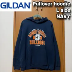 月末セール！GILDAN ギルダン カレッジロゴパーカー Lサイズ ネイビー