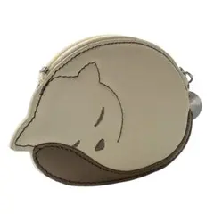 FURLA フルラ　ネコ　コインケース　小物入れ　ミニウォレット　白　ベージュ