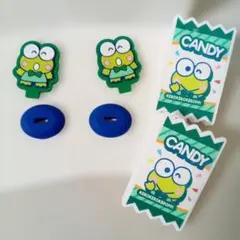 サンリオ　はぴだんぶい　けろけろけろっぴ　ラバースタンド・アクリルクリップ